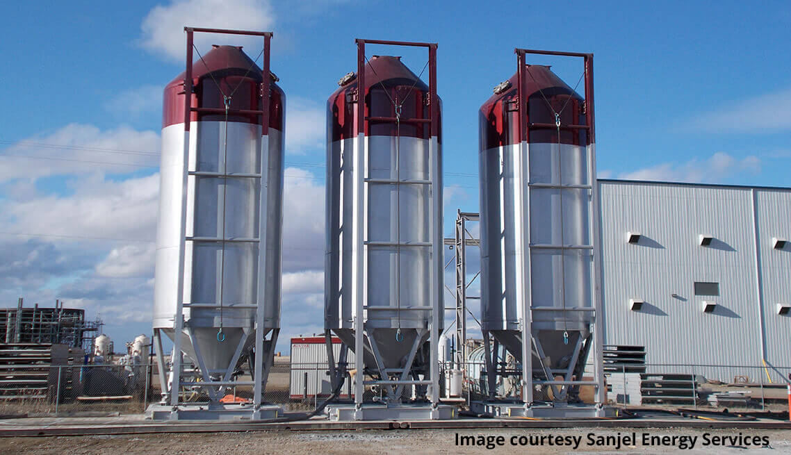 Three SP120 silos ready for the field.